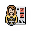 Adult Road Test with rental car